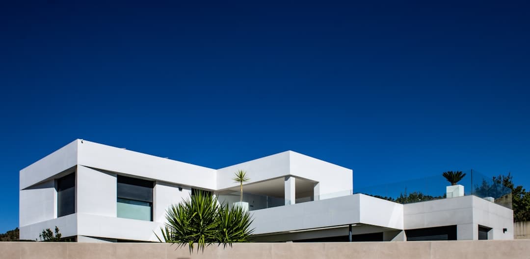 Modern clean house exterior showing professional power washing results